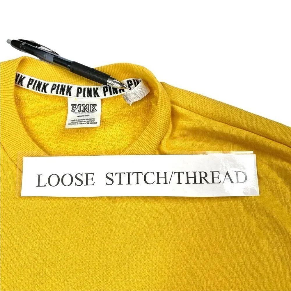 Victoria's Secret Pink Colorblock Snap Button Cropped Sweatshirt - Picture 8 of 10